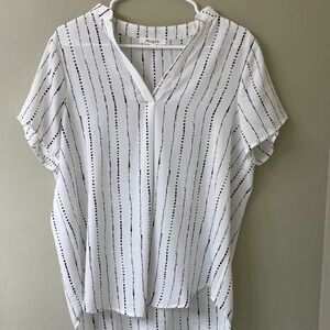 White Striped Blouse